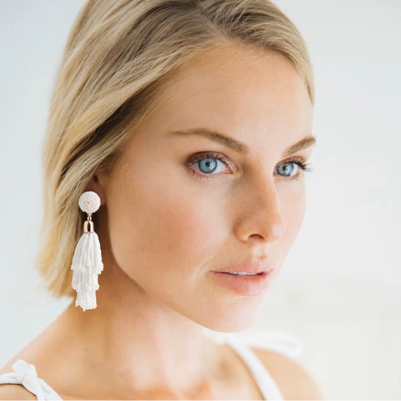 White Statement Earrings NWT - Picture 2 of 3